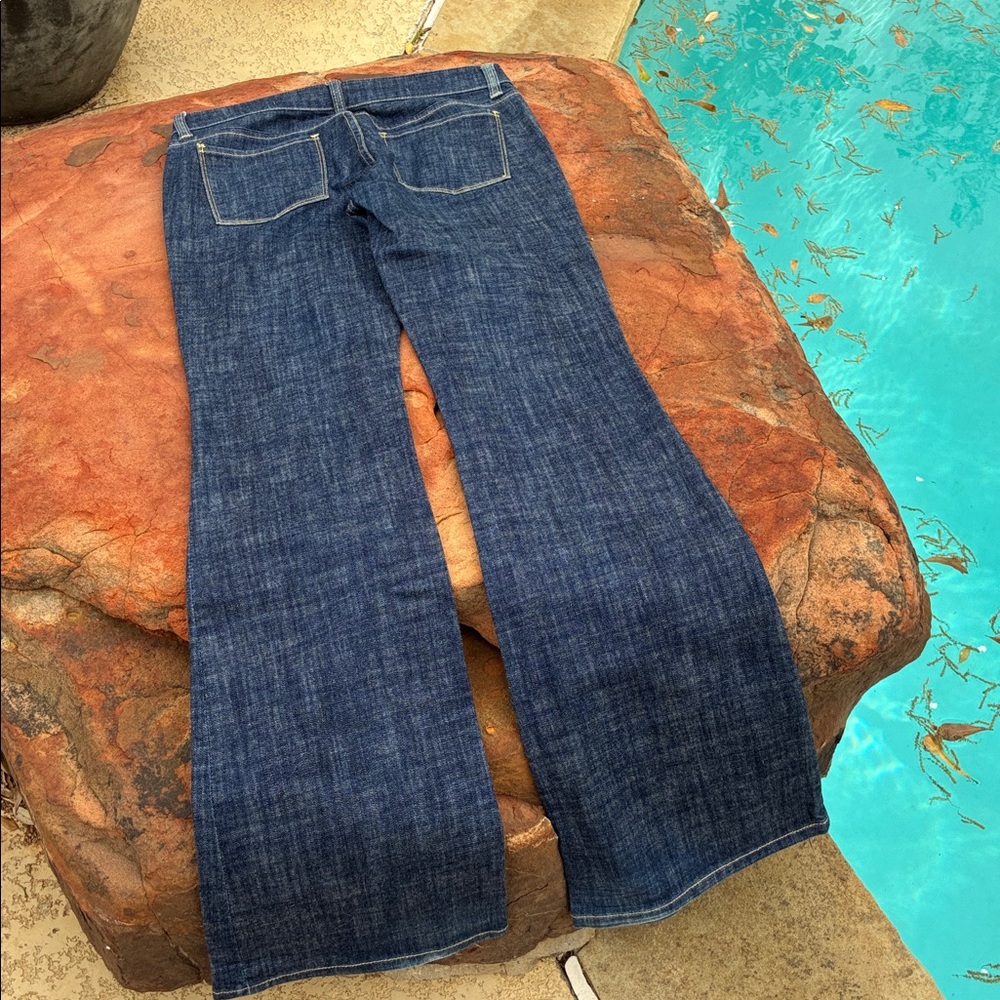 Victoria’s Secret London Jean Dark Blue low rise Bootcut Jeans sz6 x long - Picture 2 of 4
